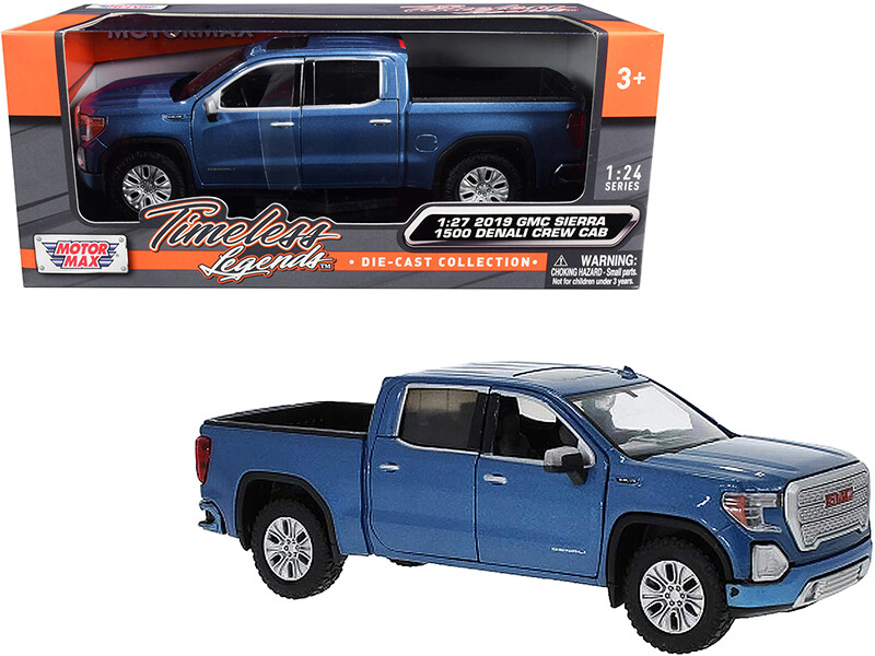 2019 GMC SIERRA 1500 DENALI CREW CAB PICKUP TRUCK BLUE 1/24-1/27