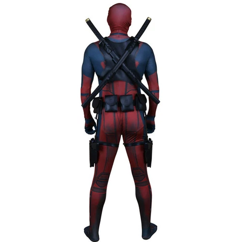Erwachsene Deadpool Kostüm Zentai Body Cosplay Anzug Maske Halloween Requisite Overall - Bild 16 von 29