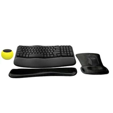 New Logitech MK670 Comfort Keyboard/Mouse Set + Mini Speaker, Wrist/Mouse Pads