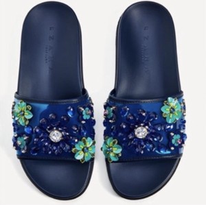zara blue mules