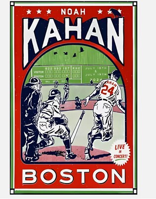 Noah Kahan July 18-19 2024 Fenway Park Boston MA Poster, Home Decor