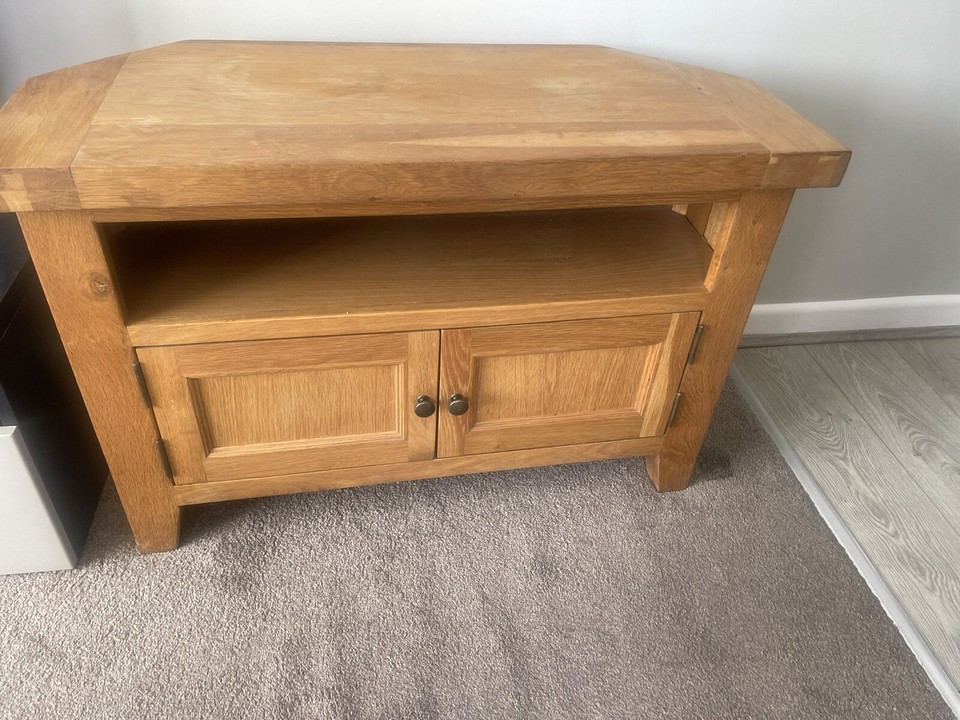 Oak Corner Tv Unit eBay