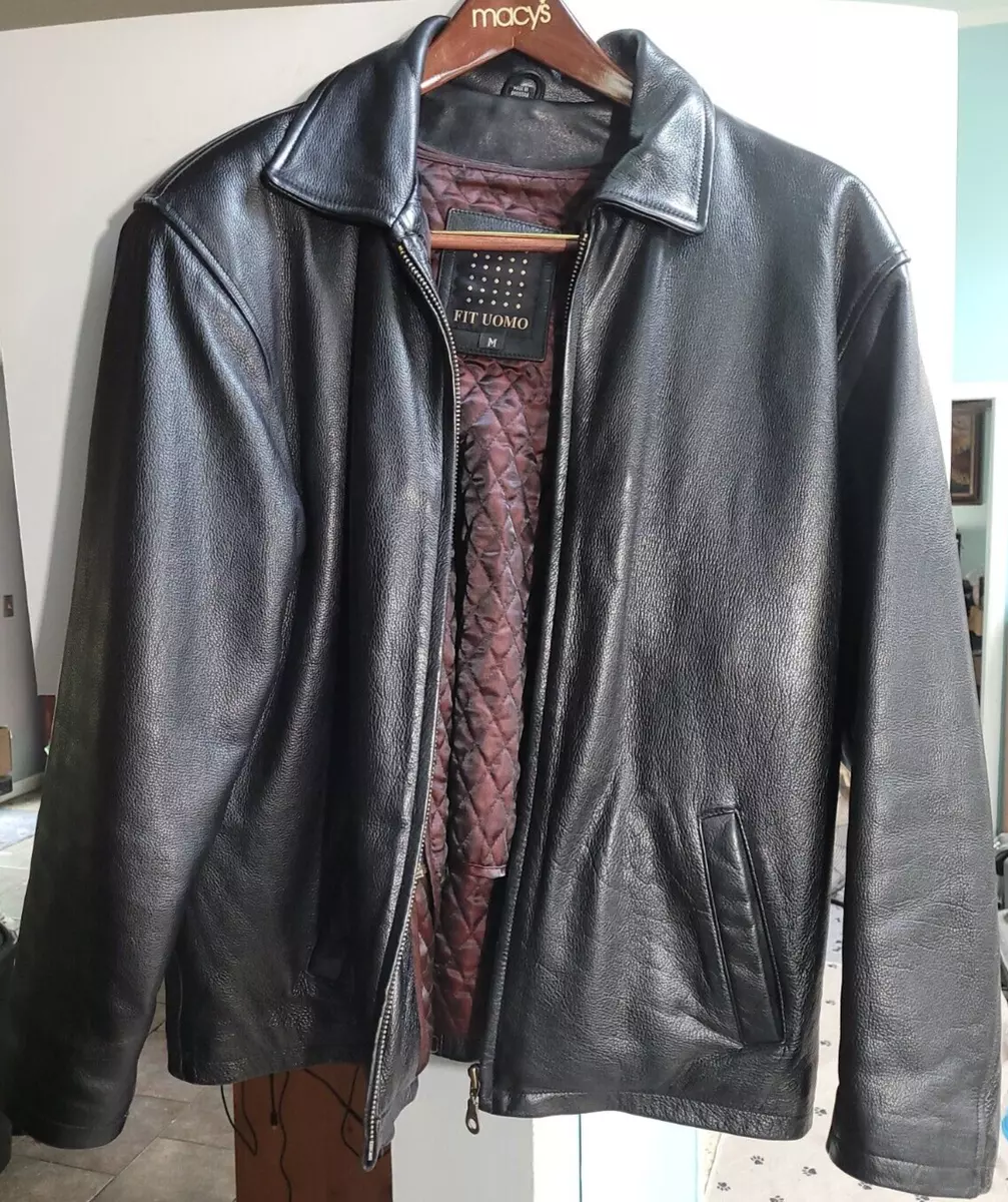 Leather jacket with deals removable liner