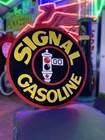 Antique Vintage Old Style Signal Gasoline Service Station Sign!