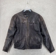 Pro-Rider USA, Leather Biker Jacket Size Medium 44" chest Brown quality leather
