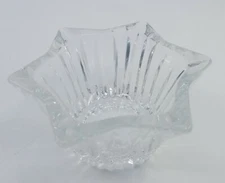 Candle Holder Star Shape 5" Votive Clear Glass "Diamond Fire" Mikasa Japan 
