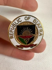 Vintage Enamel Pin Republic of Biafra Nigeria Africa Rare 60s Political Activism