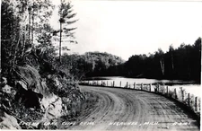 Second Lake Cliff Drive Negaunee MI RPPC Real Photo Postcard 1950s