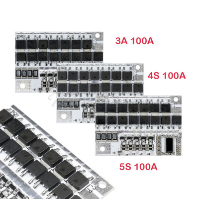 3S/4S/5S 100A 12V BMS Li-ion LMO Li-ion Battery Protection Circuit Board