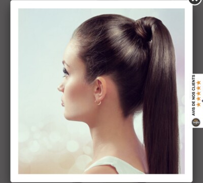 Postiche Queue De Cheval Cheveux Humains 70 Cm - Noir Ombré, Marque PRETTYSHOP, Neuf