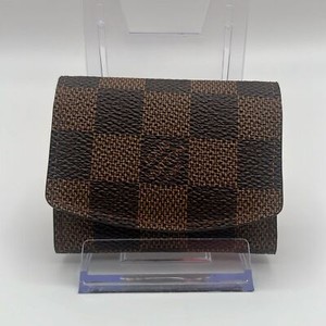 LOUIS VUITTON VINTAGE DAMIER EBENE CUFFLINK JEWELRY AIR POD CASE POUCH