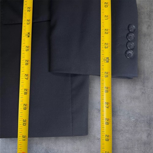 JOSEPH FEISS Mens Navy Blazer 40R WOOL Sport Coat Two Button Jacket - Picture 12 of 12