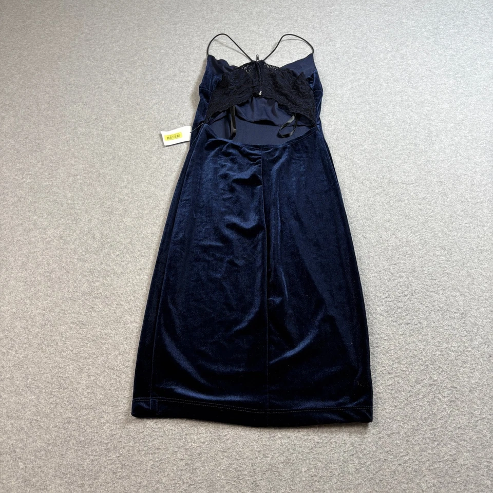 Vestido B Darlin Mujer 0 Azul Terciopelo Recorte Espalda Boda Fiesta Baile Formal Estirado Foto 2 de 4