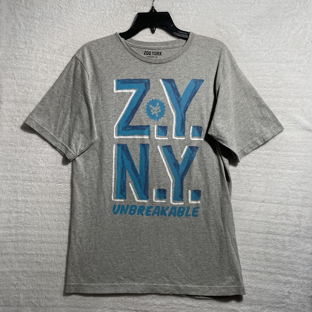 Zoo York Shirt Youth XL Gray Short Sleeve Crew Neck Graphic