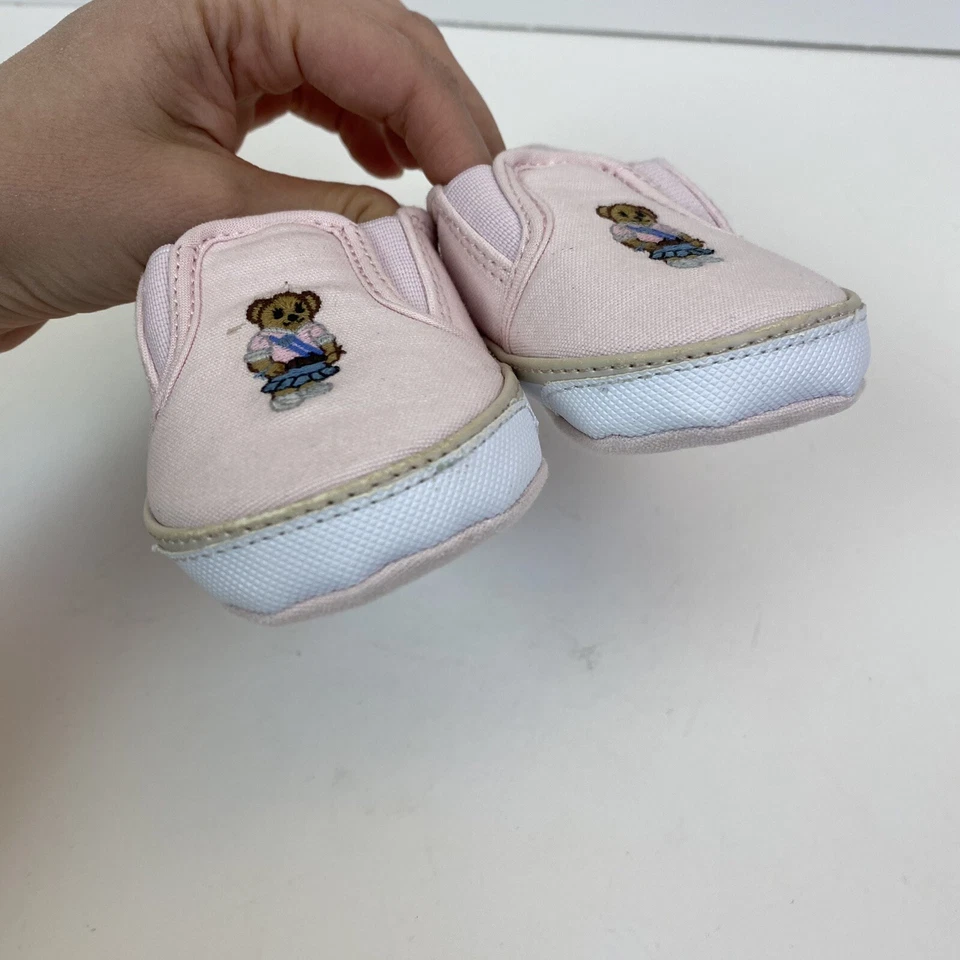 Polo Ralph Lauren Infantil Niña Bal-Harbour-II-Bear Zapatos Rosa Talla 4 Manchado Foto 3 de 4