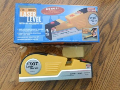 Fixit Tools Laser Level with Locking 8 foot Measuring Tape