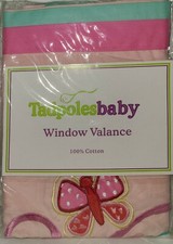 tadpolesbaby window valance,for nursery or girls room 100 Cotton NEW 
