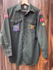 VTG 50s Boy Scouts Of America Explorer BSA Official Shirt San Diego CA Patches
