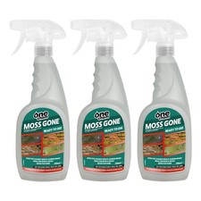Moss Gone Moss Killer, 3 x 750 ml, Ready to use, Fast Acting, One Chem