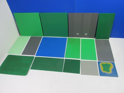 15 große LEGO GRÜN BLAU CITY GRUNDPLATTE 32x32 Noppenplatte STADTFLUGHAFEN Lot Set