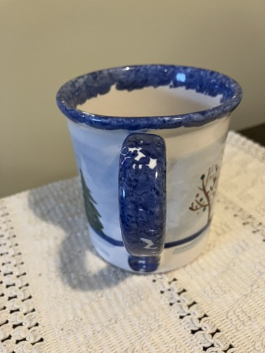 Stoneware Coffee Mug 16oz. Hand Painted Maine Pottery - 第 5/9 張圖片