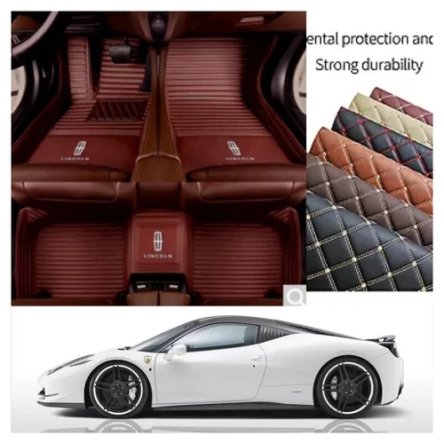 For Lincoln Car Floor Mats Front Rear Carpets Cargo Liner Fit All Weather Mats - Imagen 23 de 36