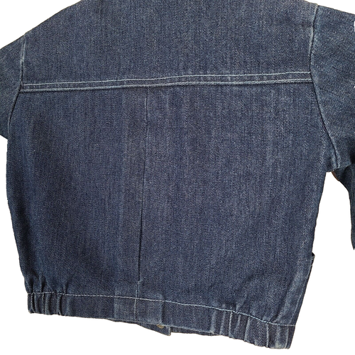 Vintage GWG Jean Jacket Girls Size 7 Blue Denim Snap Up 70s 80s Canada Fit 4-7 - Picture 7 of 16