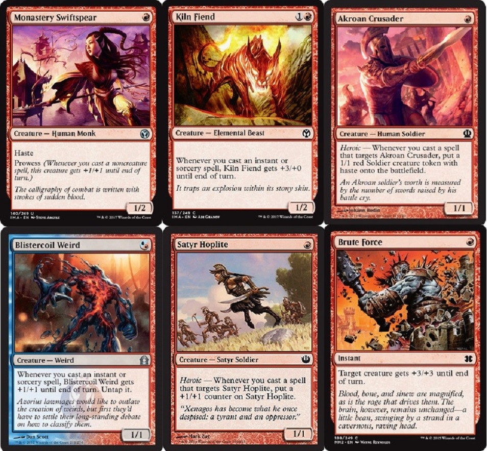 Mono Red Pump Deck with Monastery Swiftspear for MTG Magic Gathering 60 Cards