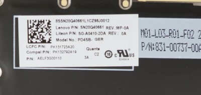 New For Lenovo Yoga C740-14IML S740-14IIL Keyboard Backlit DE