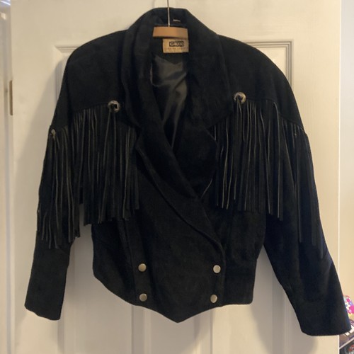 VINTAGE G4000 Leather Womenâs Small Soft Suede Fringe Jacket Western Nice! | eBay