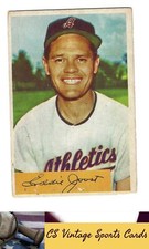 1954 Bowman #35b Eddie Joost Trivia answer is 8 (Red Sox HRs in 1952)