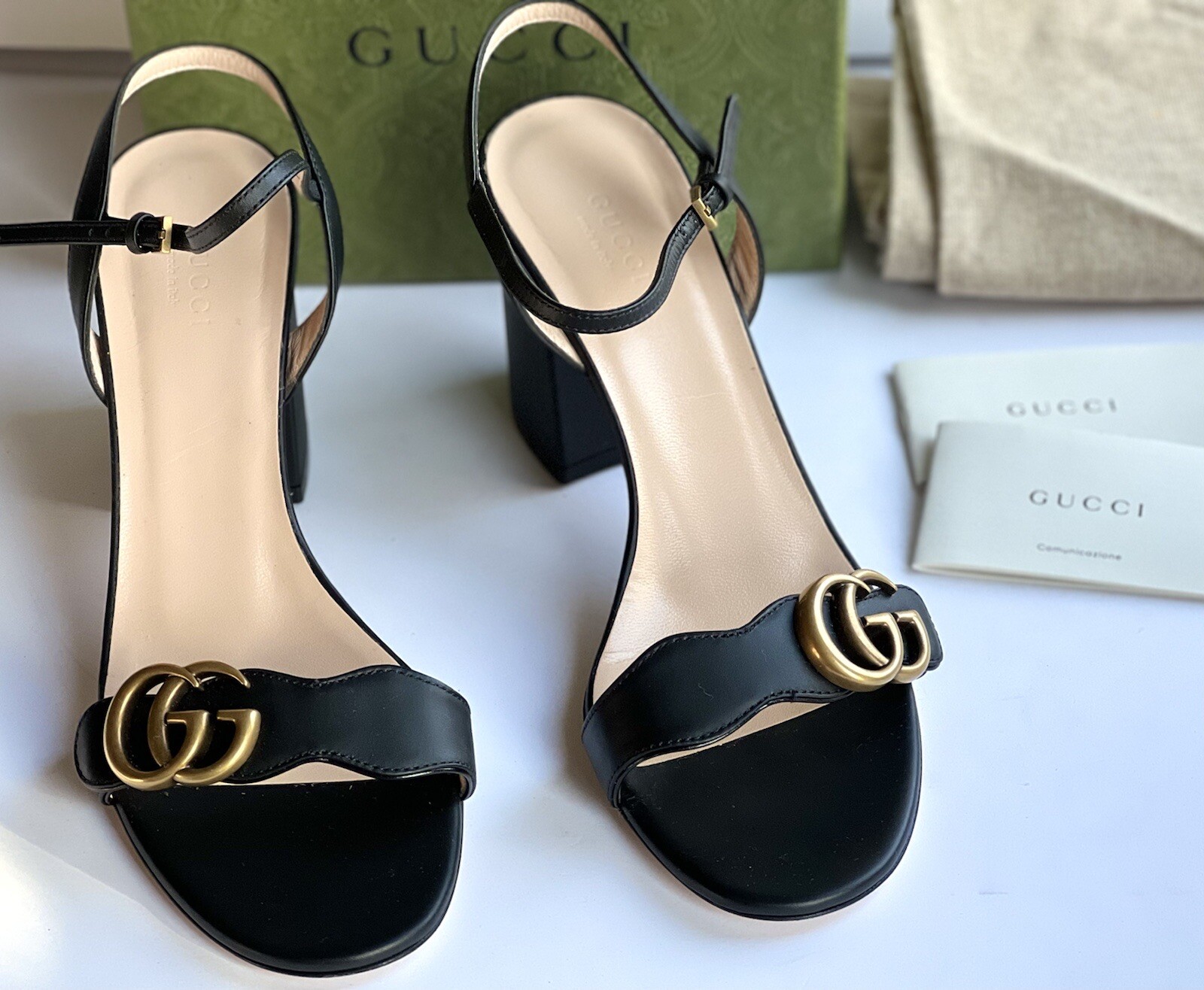 black sandals gucci