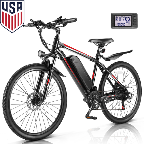 500W Electric Bike for SALE,26'' Mountain Bike 21Speed Commuter Ebike 48V Motor^ - Picture 14 of 54