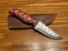 Custom Hand Made Damascus Hunting Knife, Full Tang, Brand New