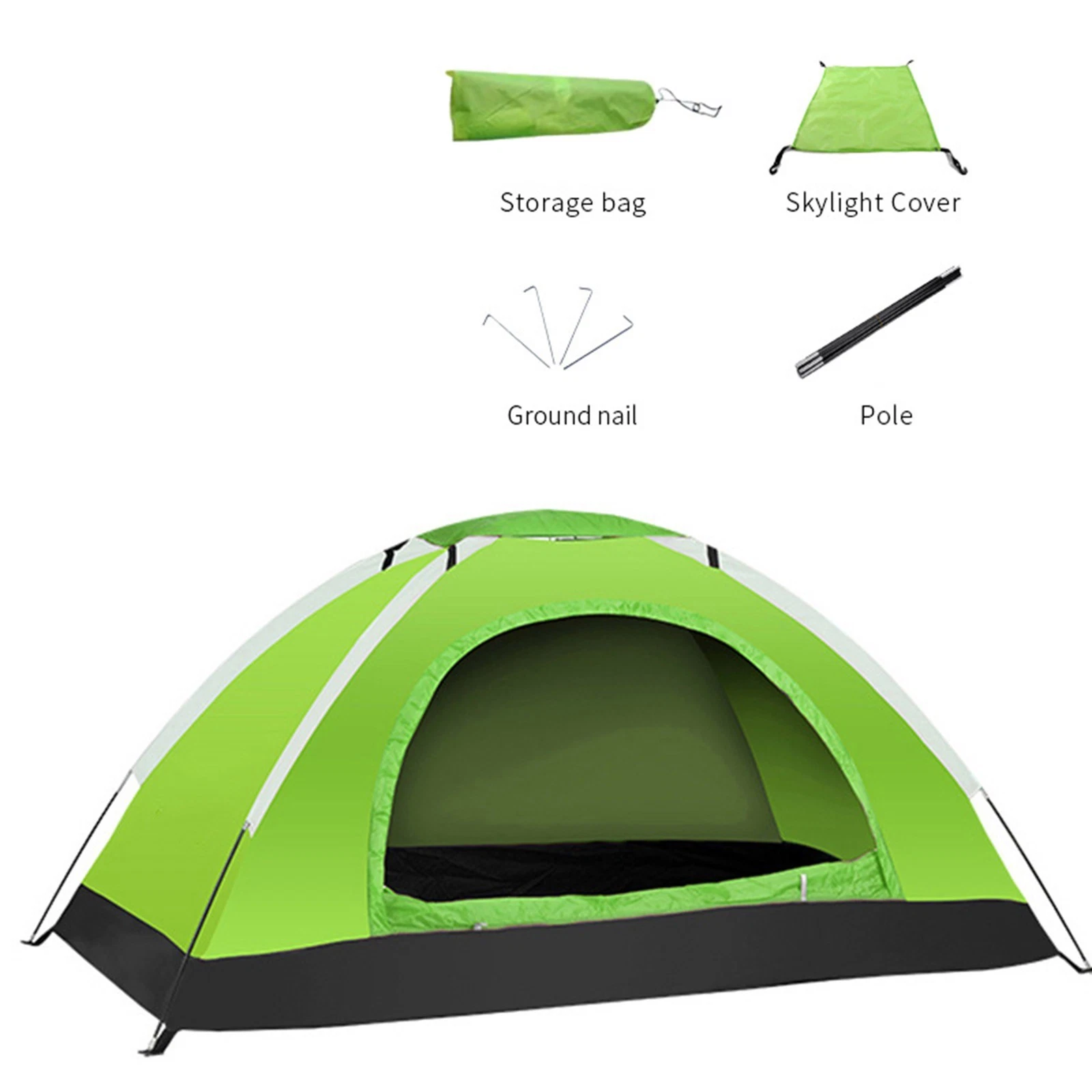 Compact Camping Tent with Double Door Design for Outdoor Enthusiasts