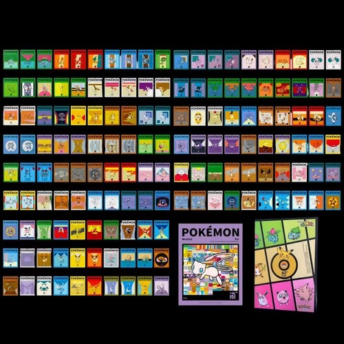 Pokemon Chinese Exclusive 151 Full Sticker Set with Collectible Album ...