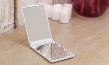 LED Light Up Pocket Mirror Compact Travel Makeup Mirror Folding Cosmetic Mirror