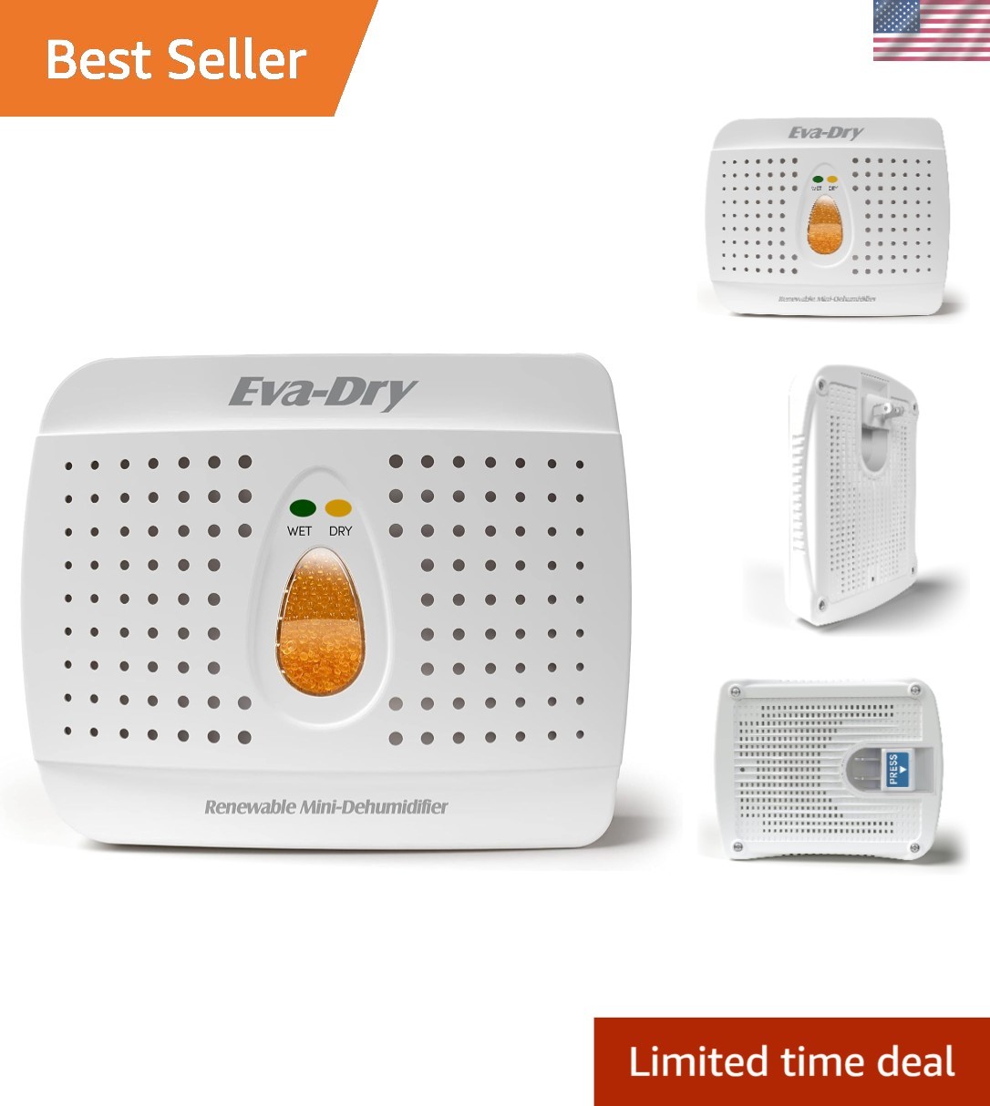 Portable Wireless Mini Dehumidifier - Eliminate Moisture in Style (White E-333)