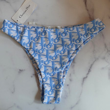 Christian Dior Bikini Bottom Womens XL Blue W...