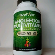Nutrivein Whole Food Multivitamin - Complete Daily Vitamins For Men and Women