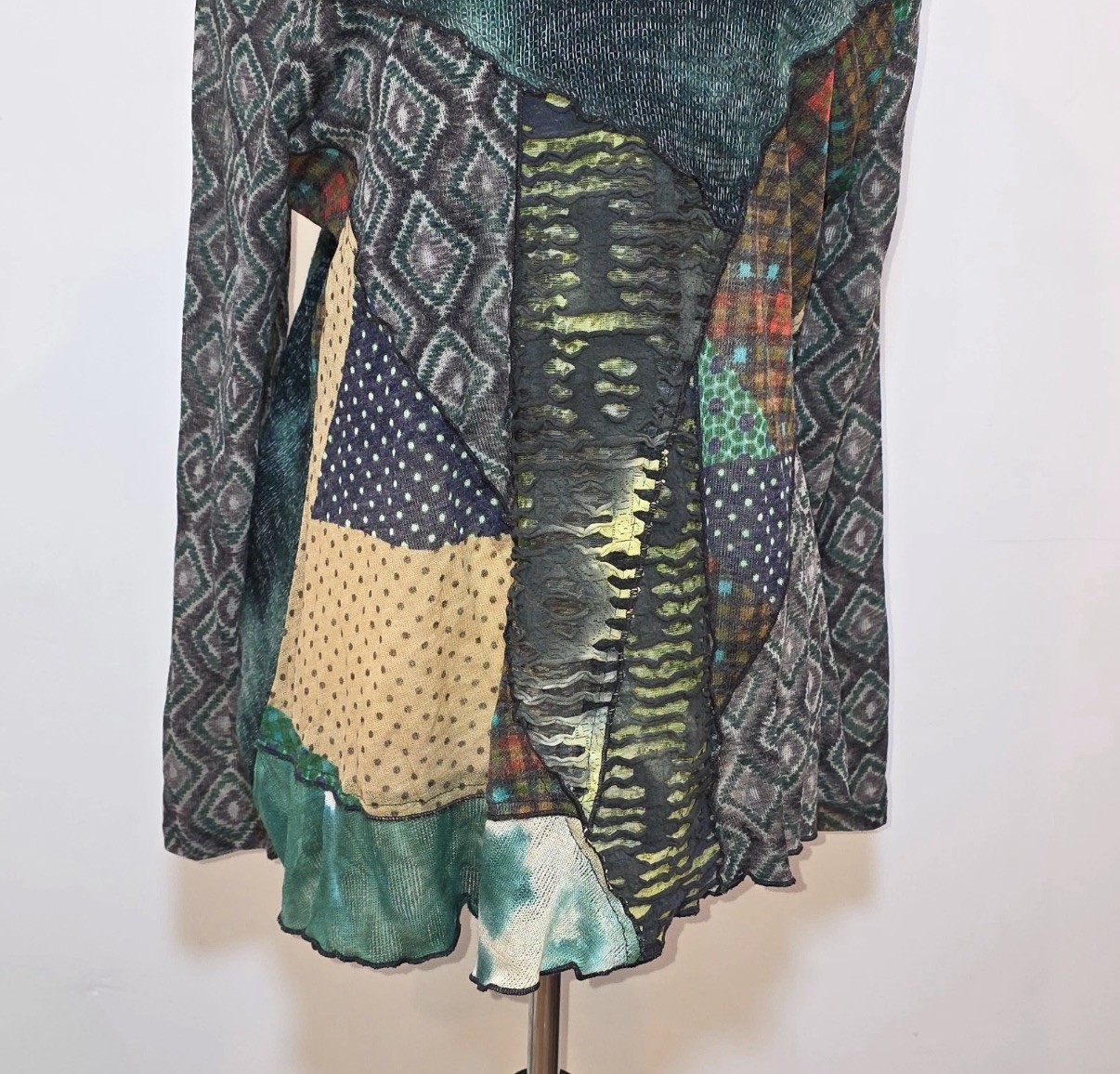 Alberta Ferretti Whimsical Patchwork Tunic 🍃Asym… - image 2