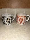 VTG Federal Milk Glass Flower Coffee Mugs, Unique, Rate