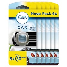Febreze Auto Lufterfrischer Clip, 12 ml (6 1 stück (1er Pack), Schwarz, Grau 