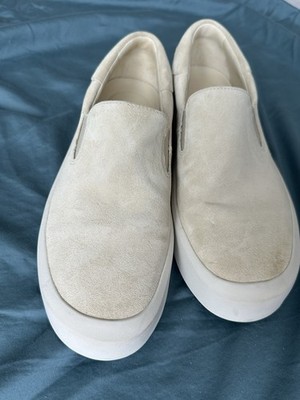 Vince Women s Beige Suede Slip-On Sneakers Platform Shoes US 6.5 EU 36.5