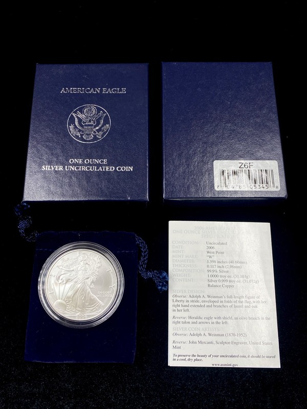 2006 $1 American Silver Eagle | .999 Silver | Uncirculated OGP & COA