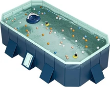 Non-Inflatable Kids' and Adults' Outdoor Swimming Pool (116" x 65" x 21")