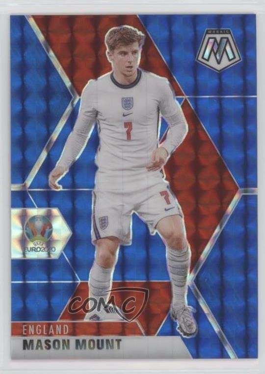 2021 Panini Mosaic UEFA Euro 2020 Blue Mosaic Prizm 62/99 Mason Mount #103 1o2