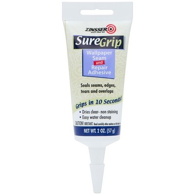 Zinsser 391498 SureGrip Wallpaper Seam and Repair 2 Ounce (Pack of 1), Clear 