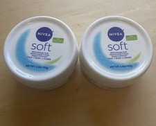 2x NIVEA Soft Moisturizing Cr me Body, Face and Hand Cream - 6.8oz NEW FORMULA