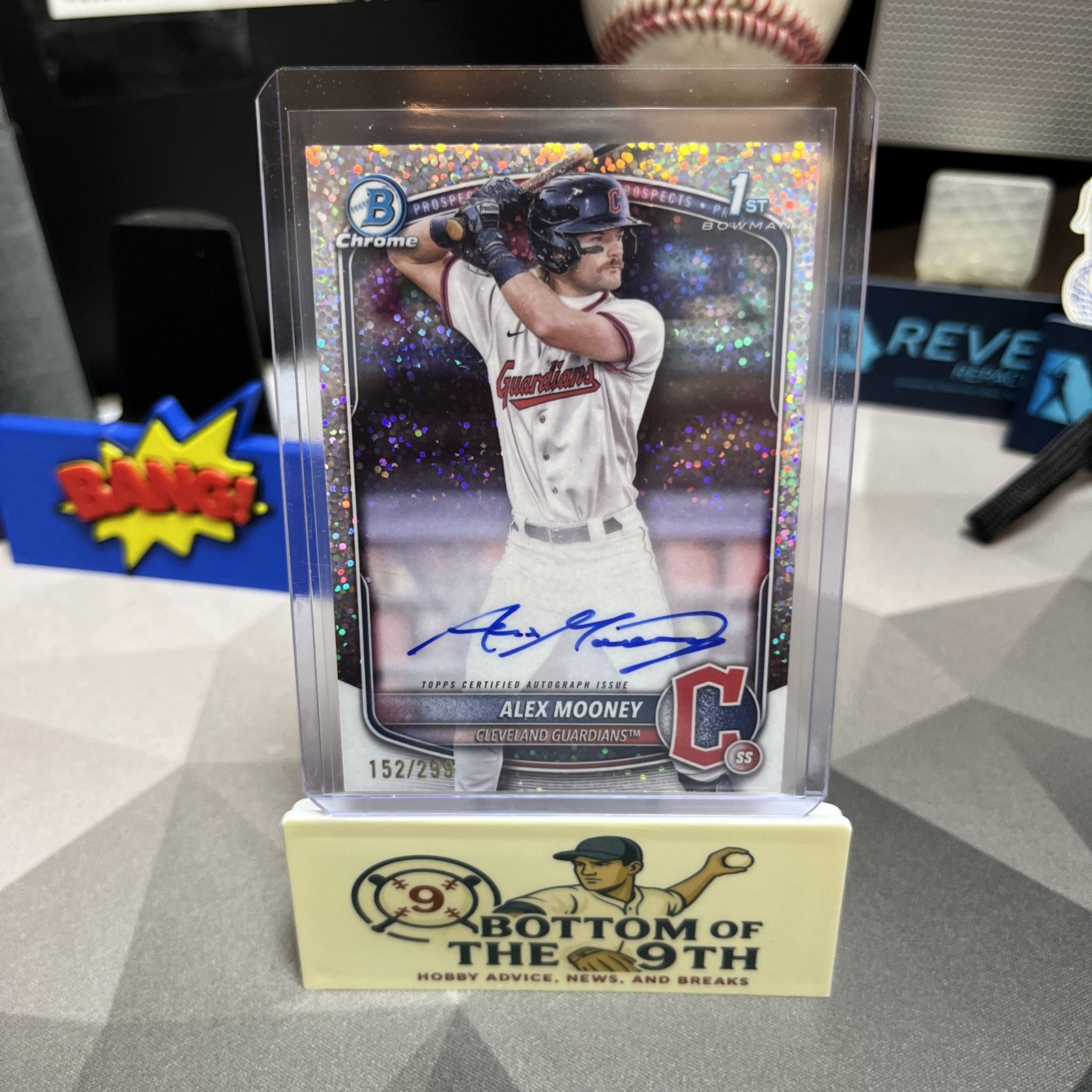 2025 Bowman Chrome 1st Speckle Refractor Auto Alex Mooney #152/299 Guardians